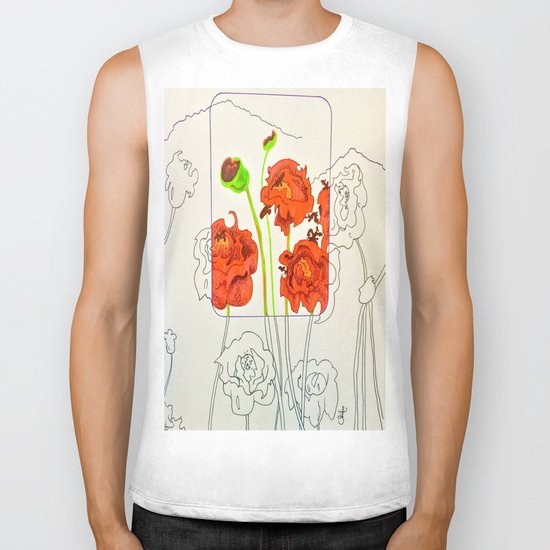 Perspective on Flowers Biker Tank