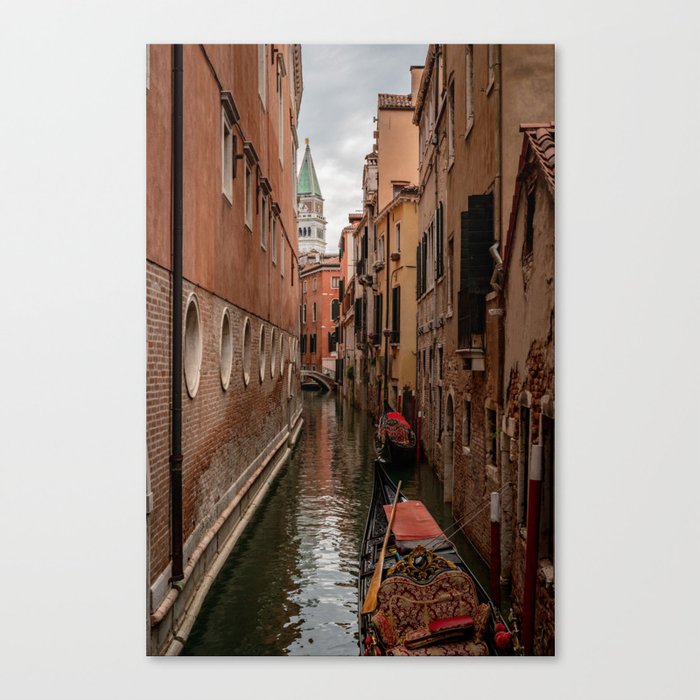 Gondolas Await - Venice, Italy Canvas Print