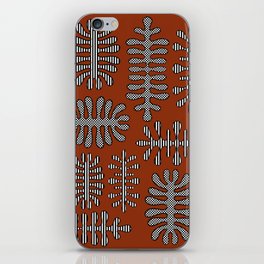 Inspired by Matisse seaweed vintage design Burnt orange iPhone Skin