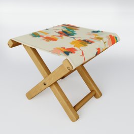 colorful hanging maple leaves Folding Stool