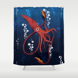 Giant Squid  Shower Curtain