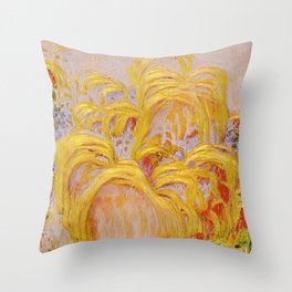 Bananas and strawberries fireworks Throw Pillow