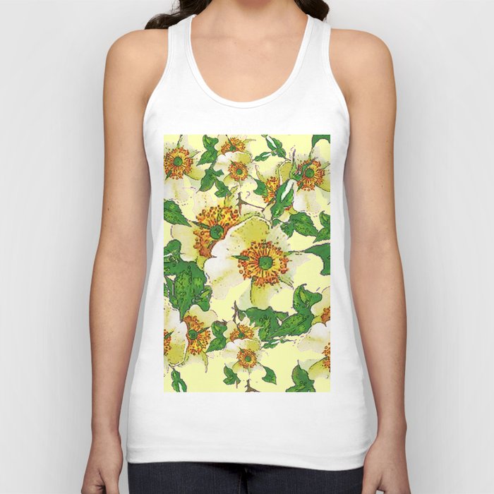 ABSTRACTED APPLE BLOSSOMS PATTERN Tank Top