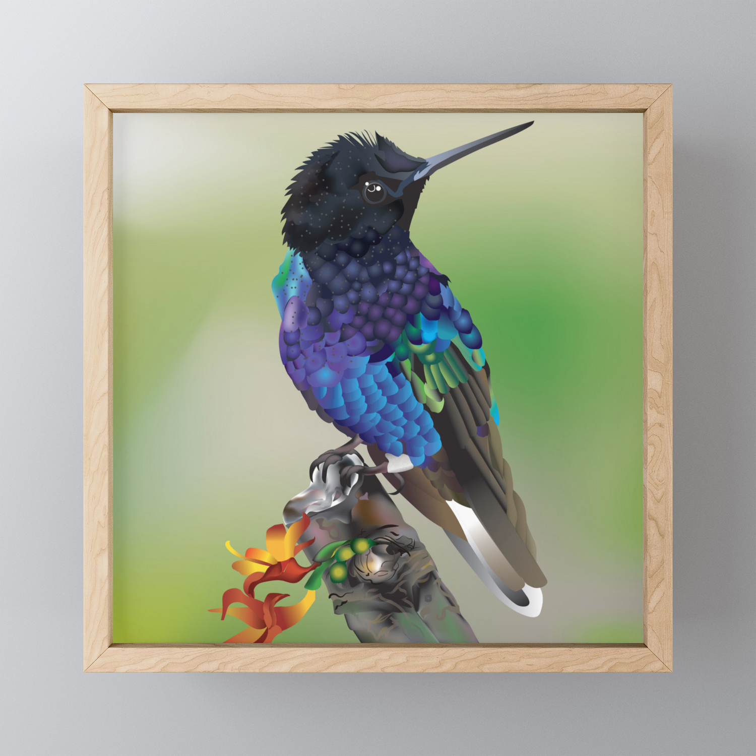 Hummingbird Framed Mini Art Print By Dipepa Society6