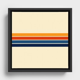 Classic Retro Stripes Framed Canvas