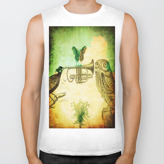 Music of birds Biker Tank