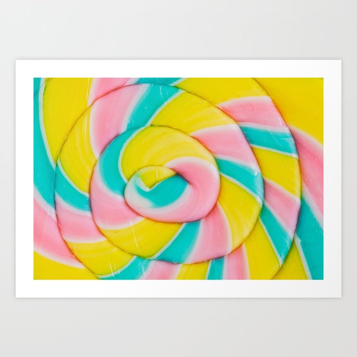 Rainbow Candy Lollipop Art Print