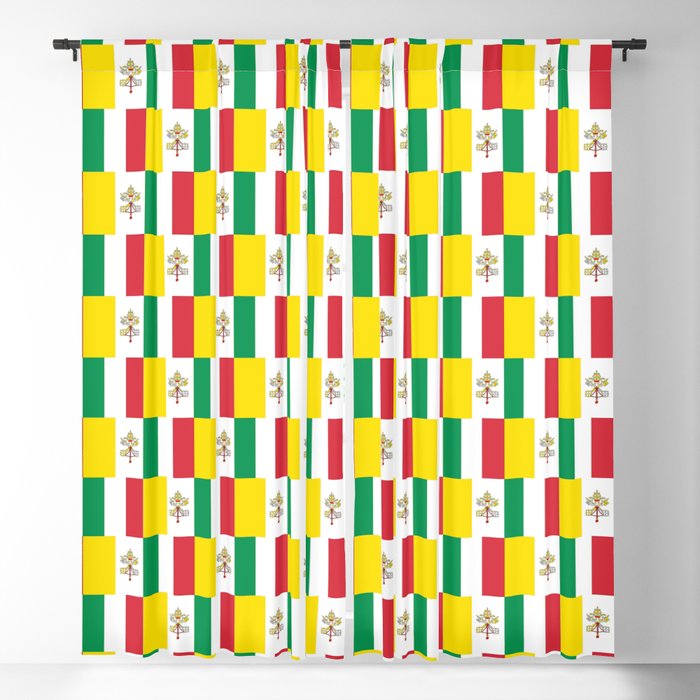 Mix of flag:Vatican and Italy Blackout Curtain