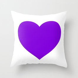 Heart (Violet & White) Throw Pillow
