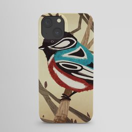 Chickadee in Tlingit Colors iPhone Case