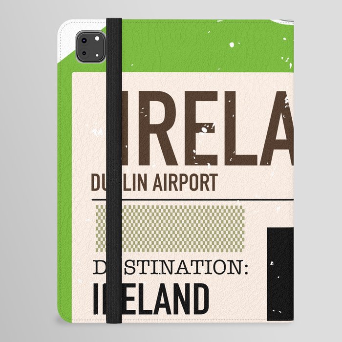 Ireland Dublin vintage plane ticket iPad Folio Case