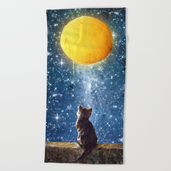 A Yarn of Moon Beach Towel