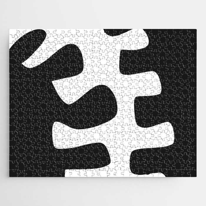 Abstract minimal plant color block 16 Jigsaw Puzzle