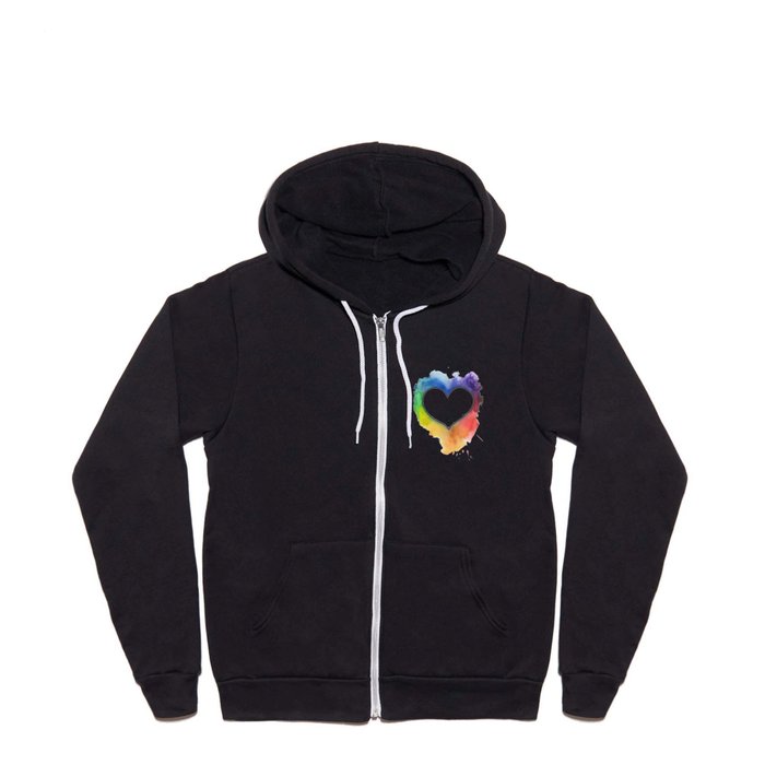 Rainbow Love Full Zip Hoodie