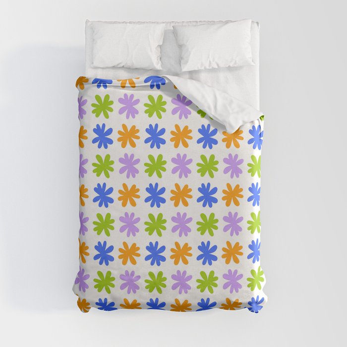 geometric and artificial flower 6 Duvet Cover