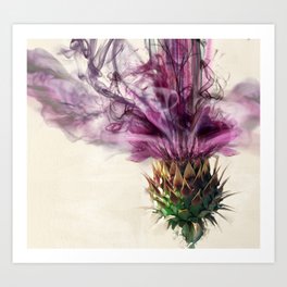 Purple thistle explosion Art Print