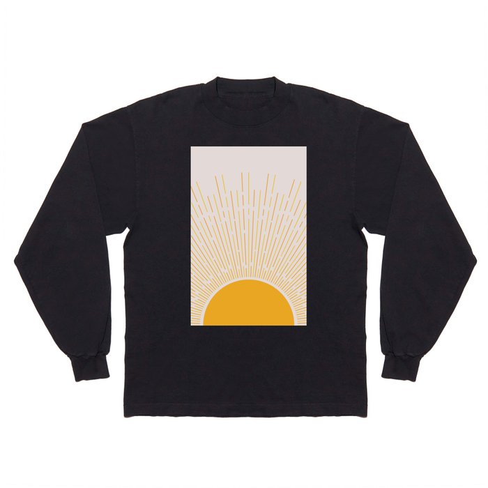 Sun Rise Art, Horizontal boho Sun Long Sleeve T Shirt