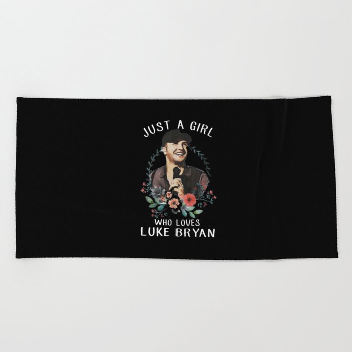 Just A Who Loves Luke Bryan Beach Towel By Lolilpop Just A Who Loves Luke Bryan Beach Towel By Lolilpop