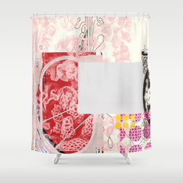 daydream red rosa mix Shower Curtain
