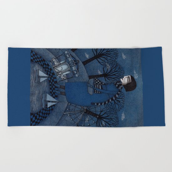 December Park (1) Beach Towel