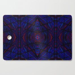 Kaleidoscopic Lattice Black Cutting Board