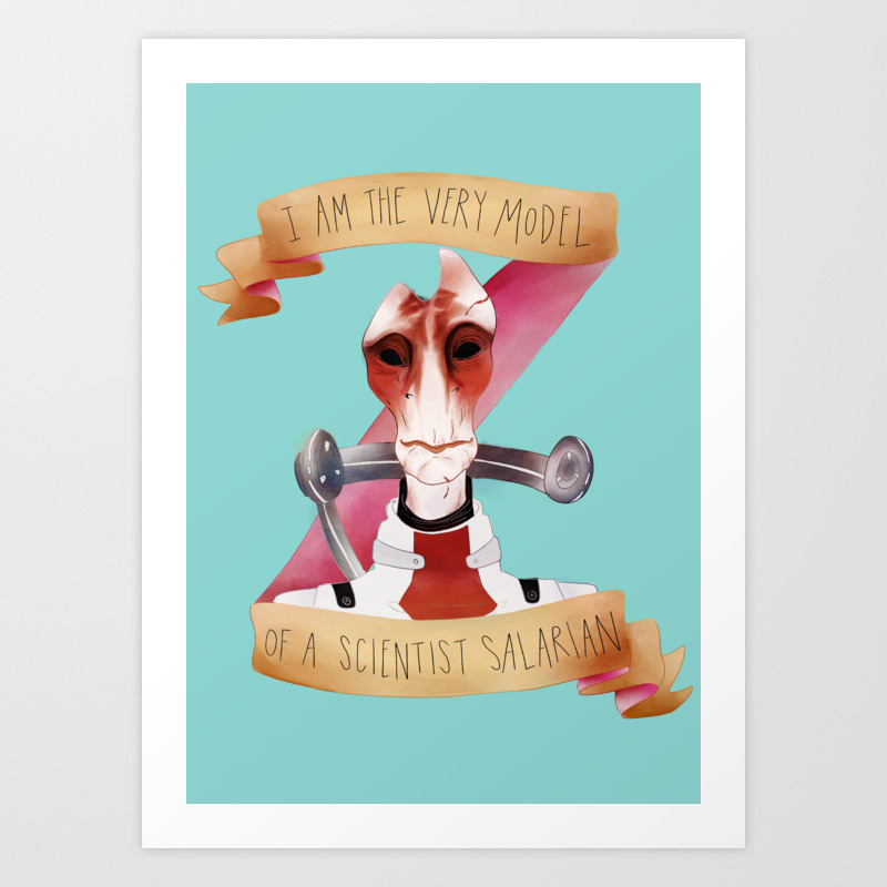 mordin-solus-i-am-the-very-model-of-a-scientist-salarian-art-print-by-madebyterance-society6