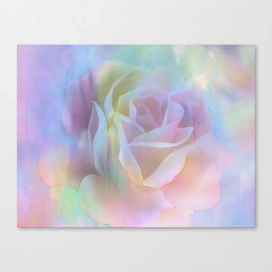 Pastel Watercolor Rose Canvas Print