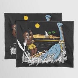 Bigfoot Riding Loch Ness Monster Conspiracy Placemat