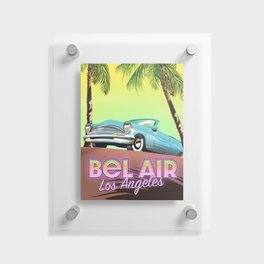 Bel Air Los Angeles Travel poster. Floating Acrylic Print