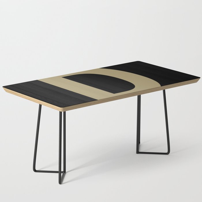 Letter D (Sand & Black) Coffee Table