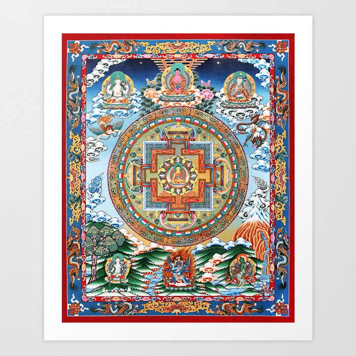 Tibetan Buddhist Mandala Vajrayana Teachings Art Print