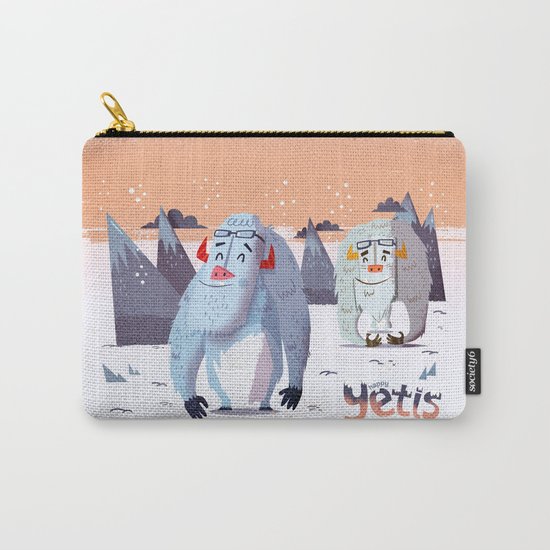:::Happy Yetis::: Carry-All Pouch