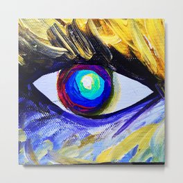 Purple Eye Metal Print | Painting, Abstract, Acrylic, Froriginals, Expressionism, Mnartist, Purple, Popart, Eye 