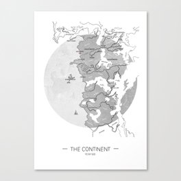 The Continents map Canvas Print