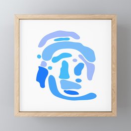 Abstract blue shapes  Framed Mini Art Print