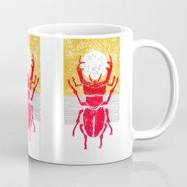 Red stag facing a golden sky Coffee Mug