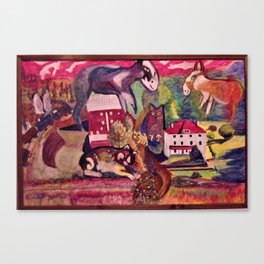 Kuerner Farm estilo Chagall Canvas Print