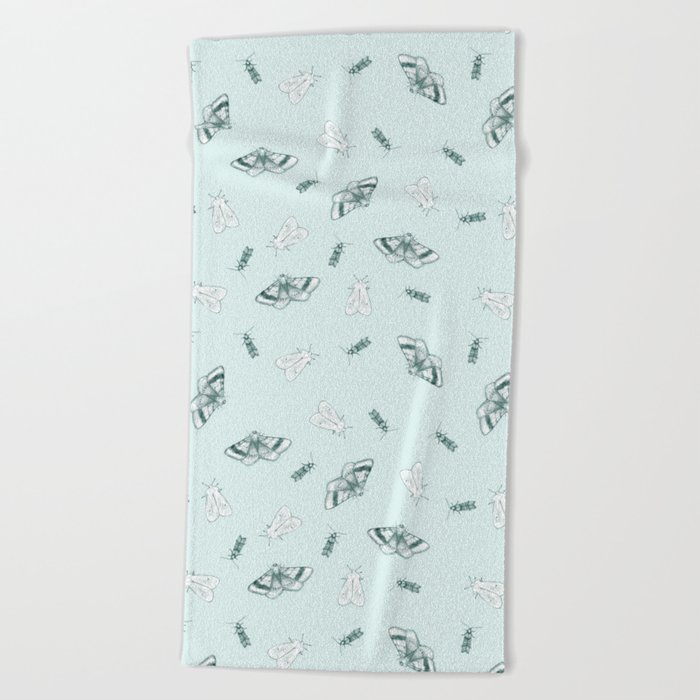 Moth - Mint Beach Towel