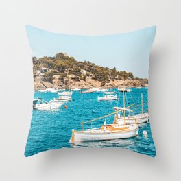Newport Summer Yachts Throw Pillow