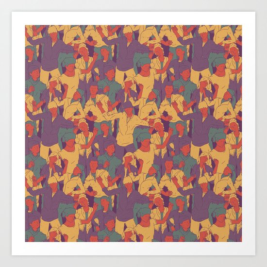 Rave from nineties Art Print