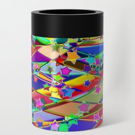 Stars and lines pattern (metallic) Can Cooler