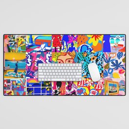 Pop Art Collage Colorful Matisse Inspiration South of France Desk Mat