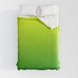 LIME GREEN OMBRE COLOR Duvet Cover