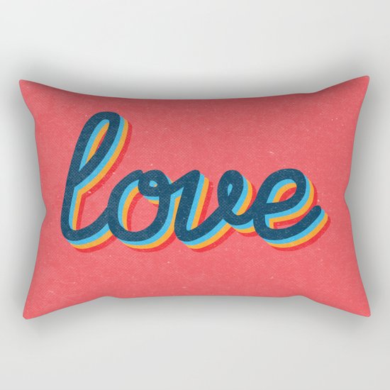 Love - pink version Rectangular Pillow