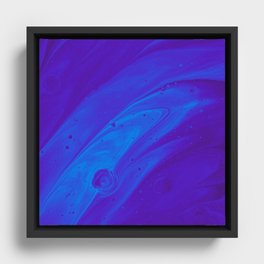 Beautiful Liquid Ink Design Pattern Framed Canvas