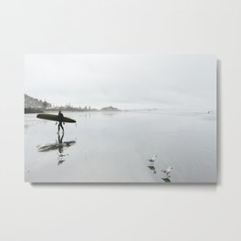 Surfing at Sumner Metal Print | Curated, Nature, Ocean, Landscape, Color, People, Surf, Beach, Christchurch, Digital 