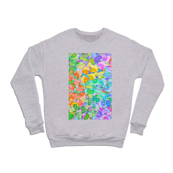 Fresh Hydrangea Blossoms Pattern | Multi Color Crewneck Sweatshirt