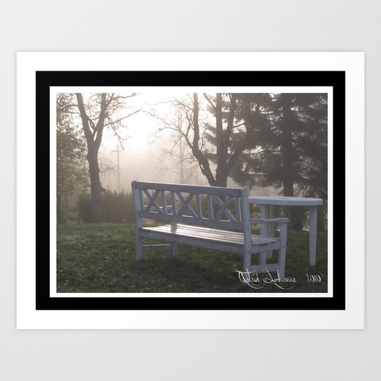 Autumn in the garden Art Print