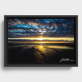 Golden Sunrise Framed Canvas