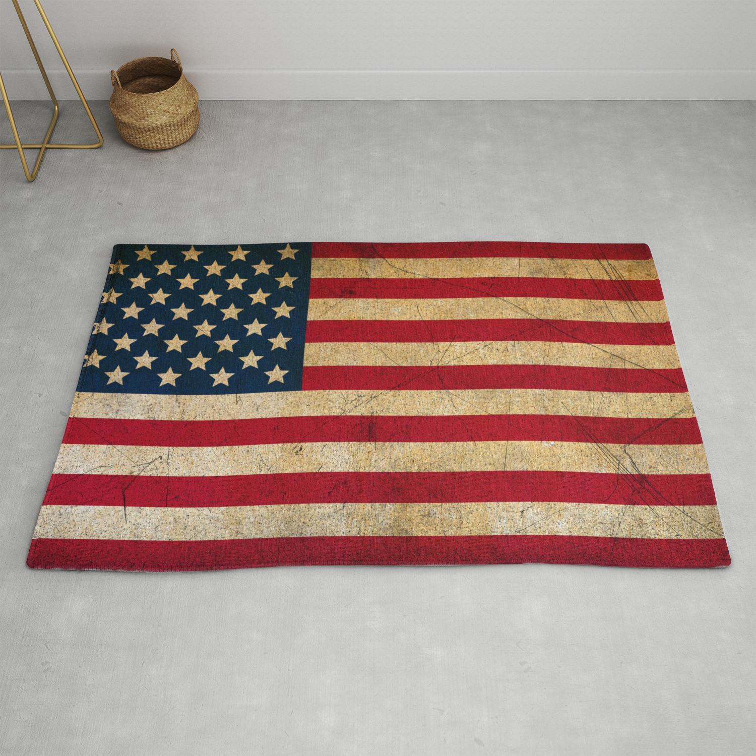 Vintage American Flag Rug by Smyrna | Society6